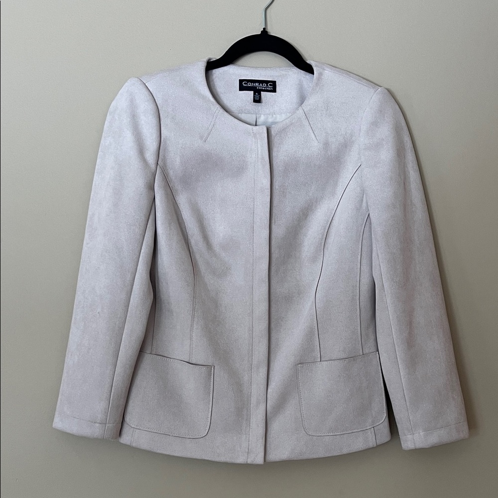 Women's Light Cream Gray Blazer